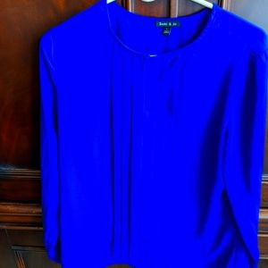 Sami & Jo Blue Blouse Sz L